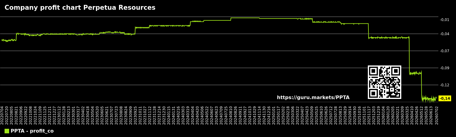 Company profit chart Perpetua Resources